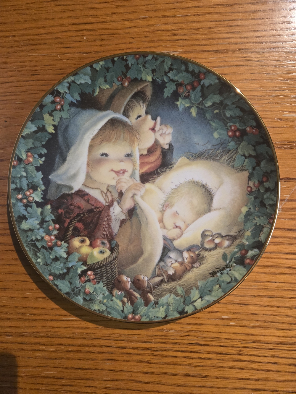 Hamilton Collection Asleep In The Hay Plate A Child's Christmas